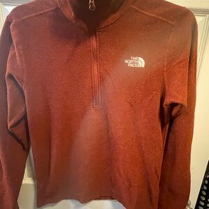 The North Face Men's Zip-Up Sweater in Rust